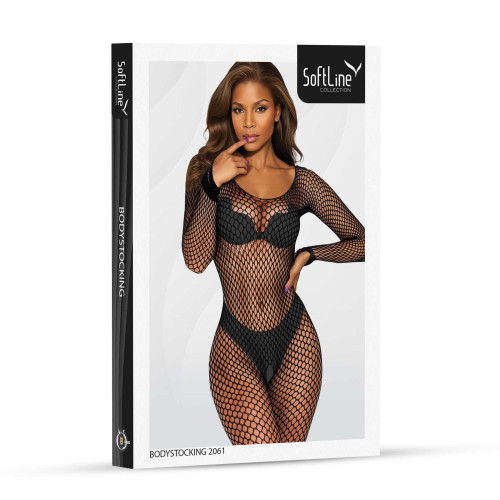 Бодістокінг SoftLine Bodystocking 2061 One Size Black
