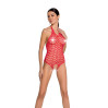 Бодистокинг в большую сетку Passion BS087 red