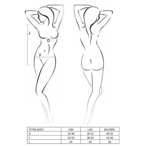 Креативное Боди Passion PETRA BODY XXL/XXXL Черное