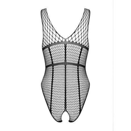 Бодистокинг из большой сетки с доступом Obsessive B117 teddy черный S/M/L