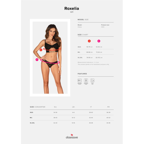 Комплект Obsessive Roxelia 2-pcs set XS/S