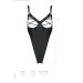 Боди из экокожи Passion CELINE BODY black S/M: с доступом, открытый