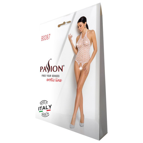 Бодистокинг в большую сетку Passion BS087 white