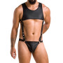 Мужское кожаное боди Passion 056 Adam Black S/M