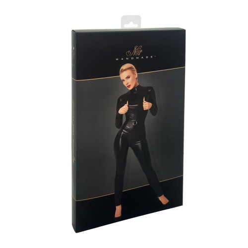 Комбінезон Noir Handmade F319 Caged, S, під латекс, довгий рукав, з доступом, кільце на поясі