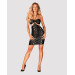 Платье под змеиную кожу Obsessive Vivianty dress черное XS/S