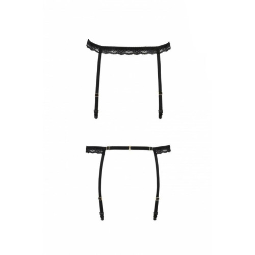 Пояс-стрепы для чулок Passion Exclusive SHELLY GARTER BELT black XXL/XXXL