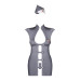 Эротический костюм стюардессы Obsessive Stewardess 3 pcs costume серый S/M