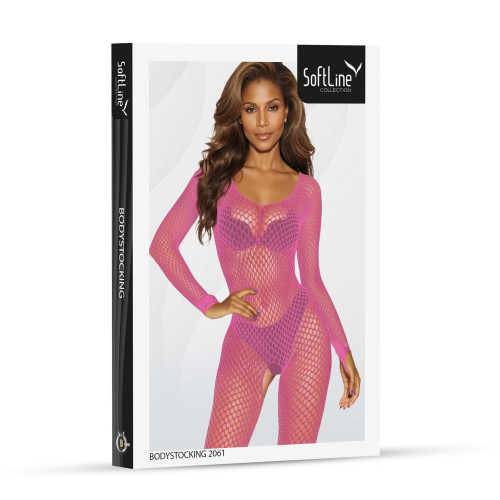 Бодистокинг SoftLine Bodystocking 2061 One Size Pink