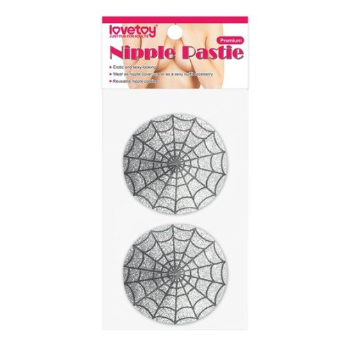Пестисы LoveToy Reusable Spider Glittering Nipple Pasties
