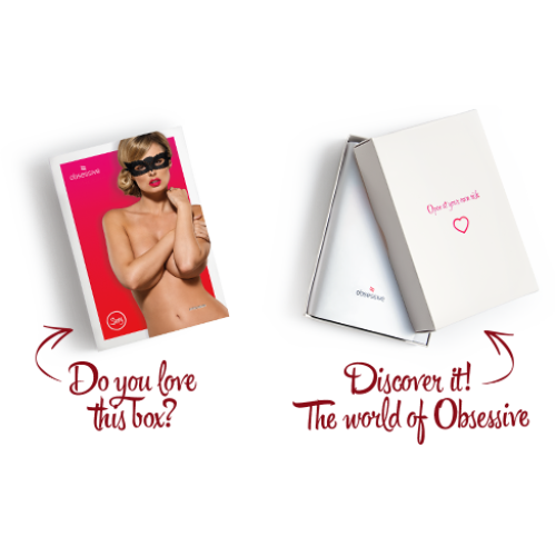 Кружевная маска Obsessive A700 mask, черная, единственный размер