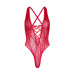 Кружевное боди Leg Avenue Floral lace thong teddy Red one size