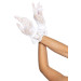 Короткие перчатки Leg Avenue Floral lace wristlength gloves White