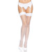 Панчохи-сітка зі швом Leg Avenue Backseam Thigh Highs White one size
