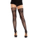 Чулки Leg Avenue Floral Net Toe Loop Footless Thigh Highs One Size