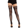 Чулки Leg Avenue Floral Net Toe Loop Footless Thigh Highs One Size