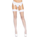 Панчохи-сітка зі швом Leg Avenue Backseam Thigh Highs White one size