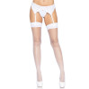 Панчохи-сітка зі швом Leg Avenue Backseam Thigh Highs White one size