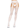 Ажурные колготки с сердечками Leg Avenue Heart White one size