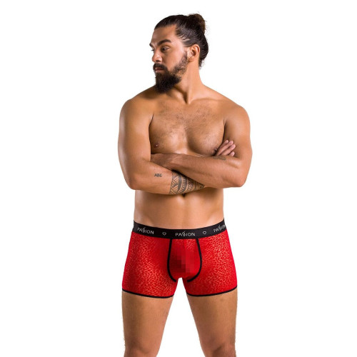 Мужские прозрачные боксеры Passion 046 Short Parker Red L/XL