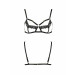 Бюстгальтер-стрепи з мереживом Passion Exclusive SOLON BRA black L/XL