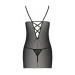 Сорочка з вирізами на грудях + стрінги Passion LOVELIA CHEMISE black L/XL