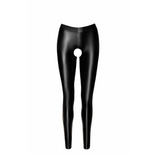 Легінси Noir Handmade F304 Taboo wetlook leggings with open crotch and bum - L