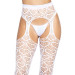 Ажурні колготки із сердечками Leg Avenue Heart White one size