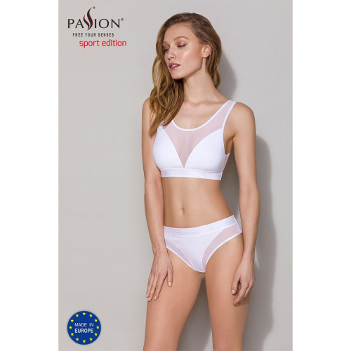 Трусики с прозрачной вставкой Passion PS002 PANTIES M, white