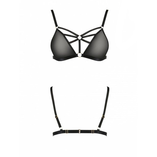 Бюстгальтер-стрепы Passion Exclusive MEGGY BRA black XXL/XXXL