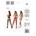 Эротические ажурные колготки-бодистокинг Passion S029 One Size, black, пояс и чулки, с доступом
