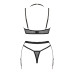 Obsessive Selinne 3-pcs set черный XS/S