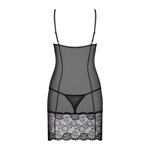 Сорочка Obsessive Alluria chemise & thong L/XL