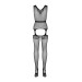 Бодистокинг Obsessive Bodystocking F217 элегантный силуэтный рисунок, имитация чулок black XL/XXL