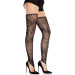 Чулки Leg Avenue Floral Net Toe Loop Footless Thigh Highs One Size