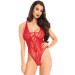 Кружевное боди Leg Avenue Floral lace thong teddy Red one size