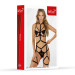 Комплект білизни SoftLine Set bra, thong and suspender harness 11031 M Black