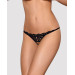 Кружевные танги с двумя отверстиями Obsessive 831-THC-1 crotchless thong черные S/M