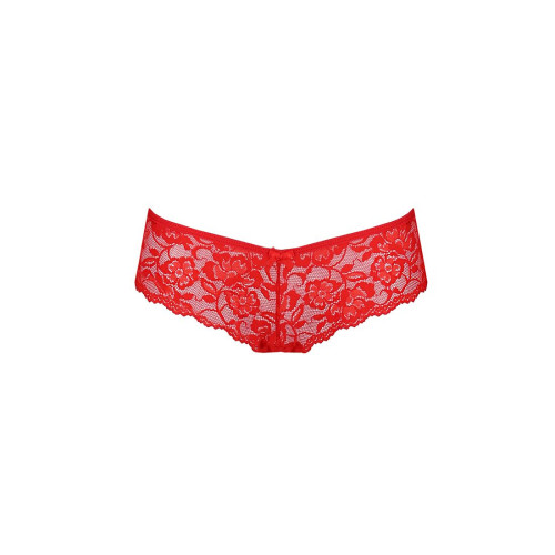 Трусики-бразилиана из цветочного кружева Passion Raja Thong red XXL/XXXL