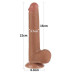 Фалоімітатор LoveToy Sliding-Skin Dual Layer Dong 9 1000 Brown