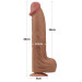 Фалоімітатор LoveToy Sliding-Skin Dual Layer Dong 14 Brown