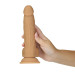 Фаллоимитатор ADDICTION Dual Density Silicone Dildo Caramel 8″, присоска, диаметр 4,3 см, виброшар.