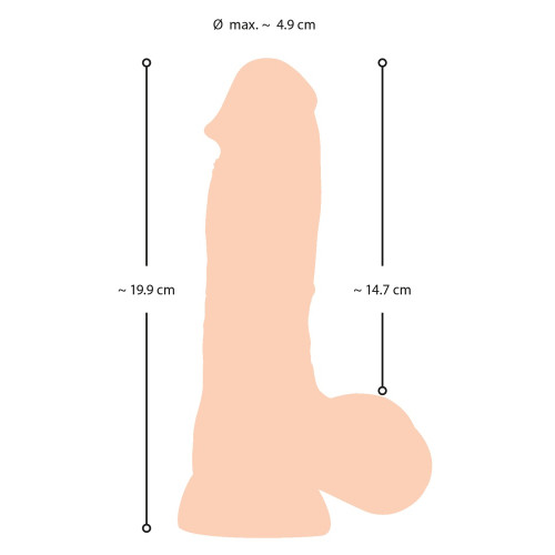 Фалоімітатор Nature Skin Dildo With Movable Skin, 20 см