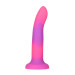 Светящийся в темноте фаллоимитатор ADDICTION Rave 8 Glow in the Dark Dildo Pink Purple, 20,3 см