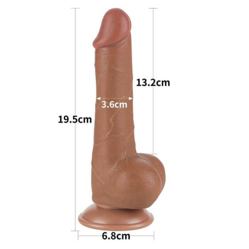 Фалоімітатор LoveToy Sliding-Skin Dual Layer Dong 7.5 993 Brown