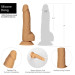 Фаллоимитатор ADDICTION Dual Density Silicone Dildo Caramel 8″, присоска, диаметр 4,3 см, виброшар.