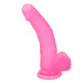Фаллоимитатор с мошонкой LoveToy Jelly Studs Crystal Dildo Large 8 Pink
