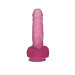 Фаллоимитатор с мошонкой LoveToy Jelly Studs Crystal Dildo Medium 7 Pink