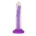 Светящийся в темноте фаллоимитатор ADDICTION Rave 8 Glow in the Dark Dildo Purple Confetti, 20,3 см