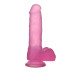Фаллоимитатор с мошонкой LoveToy Jelly Studs Crystal Dildo Medium 7 Pink